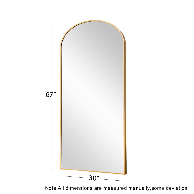 Neutypechic Metal Framed Arched Full Length Mirror Leaning Mirror, 4 of 9