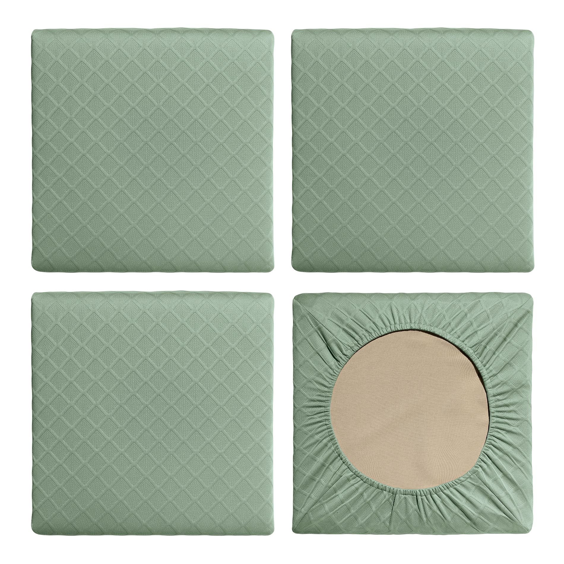 ARDEN Elastic Seat Pad Cushion Cover (4-Pack), Stretch Knit Patio Cushion Slipcover, Fade Resistant, Machine Washable