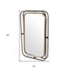 HomeRoots 28" Black And Gold Metal Tilting Accent Mirror - 3 of 4