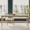 GDFStudio Tellin 68.25" Slat Panel Acacia Wood 6-Seater Dining Table, Light Ash - 2 of 4