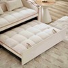 VASIP Velvet Foldable Sofa Bed - 3-Size Adjustable Pull-Out Sleeper with USB Port, Swivel Phone Stand - Modern Convertible Gray Sofa - 4 of 4