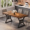 Acekool 70.8" Table for 6 -  Oak Veneer, Steel Frame & Spacious Design, Warm Oak - 2 of 4