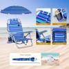 Kids Reclining Beach & Camp Chair with Umbrella, 5-Position Foldable Chair, Lightweight & Portable Design for Outdoor Fun (2 Pack) - 4 of 4