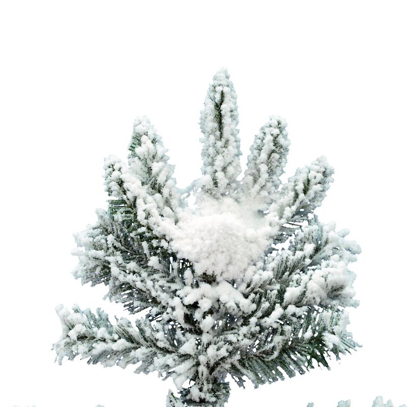 Vickerman Flocked Utica Fir Slim Artificial Christmas Tree, 2 of 6