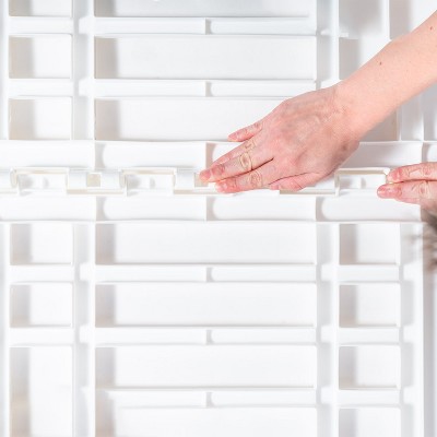 White Plastic 4-Panel Pet Playpen for Small Dogs