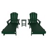 WestinTrends Malibu 3 Piece Adirondack Reclining Chaise Lounge With Arms & Wheels - 2 of 4