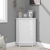 NicBex Modern Corner Bathroom Storage Cabinet with 3 Adjustable Shelves,Freestanding Storage Cabinet,Corner Bathroom Organizer,Matte Finish - 3 of 4