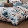 Bebejan Flowers in the Mist 100% Cotton 5 Piece Reversible Comforter Set - 3 of 4