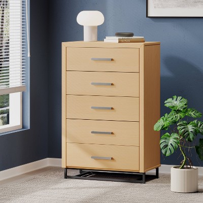 Christopher Knight Home Beeson 5 Drawer Dresser Natural/Black