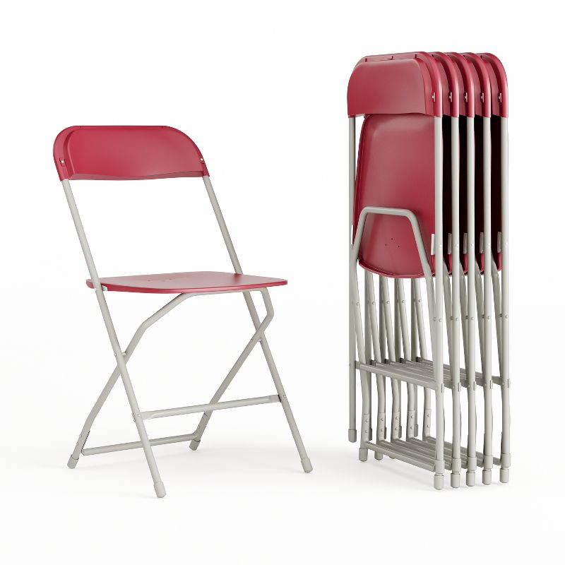 Flash Furniture Hercules Series Plastic Folding Chair - 6 Pack 650LB Weight Capacity, 1 of 18