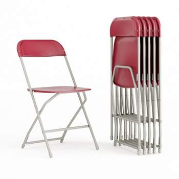 Flash Furniture Hercules Series Plastic Folding Chair - 6 Pack 650LB Weight Capacity