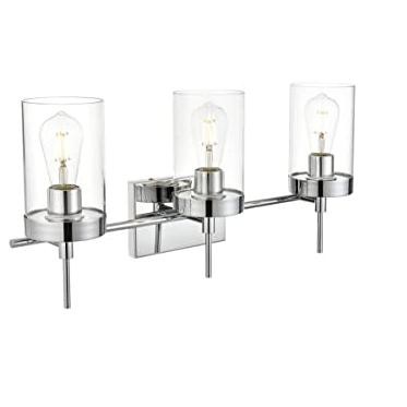 Elegant Lighting Benny 3 light Chrome and Clear Bath Sconce
