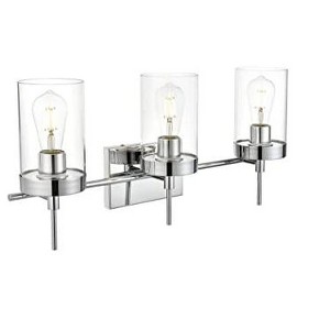 Elegant Lighting Benny 3 light Chrome and Clear Bath Sconce - 1 of 4