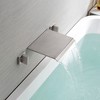 SUMERAIN Waterfall Tub Faucet Wall Mount Bathtub Faucet Brushed Nickel, High Flow Rate - 3 of 4