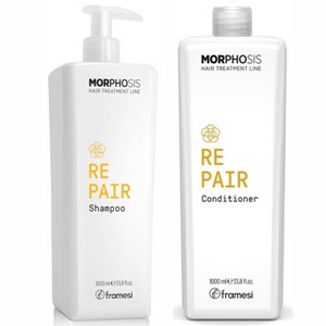 FRAMESI Morphosis Repair Shampoo & Conditioner, 33.8 oz (1L) Duo – Restorative Hair Care for Damaged & Dry Hair - 1 of 4