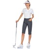 Pull On Capris for Women Elastic Waist Dressy Casual Hiking Golf Capri Pants with Pockets - 2 of 4