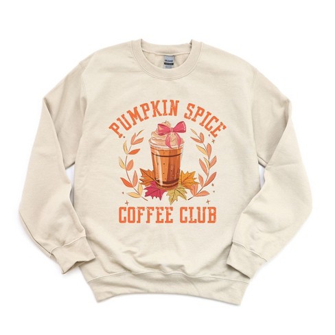 Simply Sage Market Women's Graphic Sweatshirt Coquette Pumpkin Spice Coffee - image 1 of 4