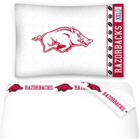 Ncaa Football Twin Bed Sheet Set Arkansas Razorbacks Target