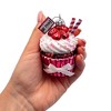 Romantic Cupcake Glass Ornament, Romantic Keepsake Christmas Decor| OrnamentallyYou - 4 of 4