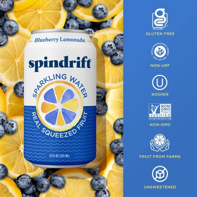 Spindrift Blueberry Lemonade Sparkling Water - 8pk/12 fl oz Cans