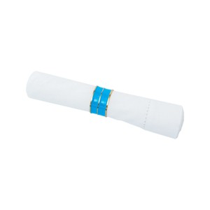 C&F Home Enamel Azure Easter Celebration Blue & Gold Handcrafted Napkin Rings, Set of 6 - 1 of 4