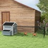 PawHut 11' x 5' x 3.5' Wooden Chicken Coop with Nesting Box, Run, Pull-out Tray, Perches for 2-4 Chickens, Duck, Dark Gray - 2 of 4