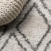 Soller Diamond Trellis Shag Area Rug  - JONATHAN Y - image 4 of 4