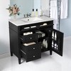 Mshliw 36'' Bathroom Vanity with Top Sink, Modern Single Sink Storage Cabinet with 2 Drawers, Tip-Out Drawer, Soft Close Door and Shelves - 2 of 4
