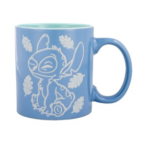 Silver Buffalo Disney Lilo & Stitch "Cute But Cheeky" Wax-Resist Ceramic Mug | Holds 20 Ounces - 1 of 4