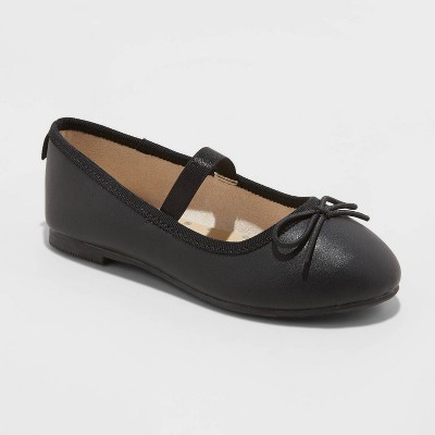 little girls black flats