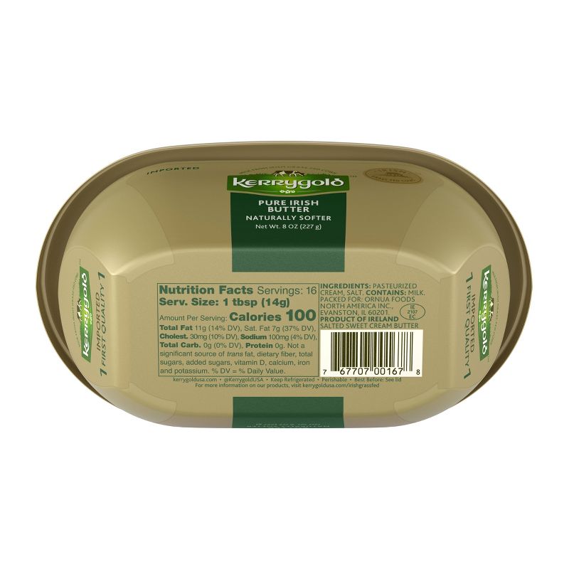 Kerrygold Grass-Fed Naturally Softer Pure Irish Butter  - 8oz Tub, 4 of 7