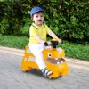 Safstar Ride on Toy Baby Dinosaur Sliding Car w/ 4 Universal Casters Under-Seat Storage - 3 of 4