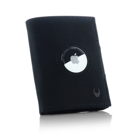 Donbolso Leather Slim Airtag Wallet With Apple Airtag Holder - Black :  Target