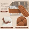 QingMoon 29.5'' Storage Bench, End of Bed Ottoman, Shoe Cabinet Bench with Button-Tufted and Fringe for Bedroom, Entryway and Cloakroom - 3 of 4