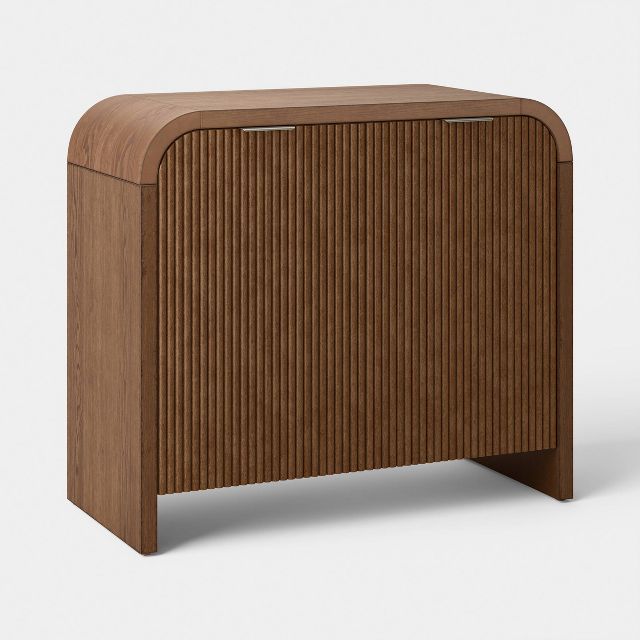Lupine Reeded Two Door Storage Cabinet with Adjustable Shelf and
