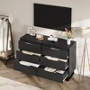Dresser for Bedroom, Wide Dresser, Freestanding Horizontal Drawer with Storage, Wooden Closet Chest Storage - 4 of 4