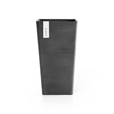 Ecopots Rotterdam Durable Modern Square Indoor/Outdoor Recycled-Based Composite Flower Planter