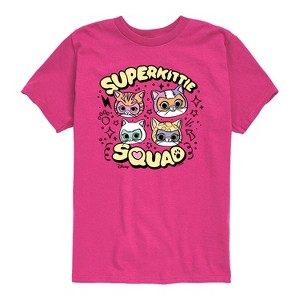 Boys' - Super Kitties - Doodle Short Sleeve Graphic T-Shirt - 1 of 3
