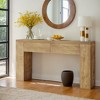 Hommoo Farmhouse Console Table with 2 Hidden Drawers Rustic Brown - 2 of 4