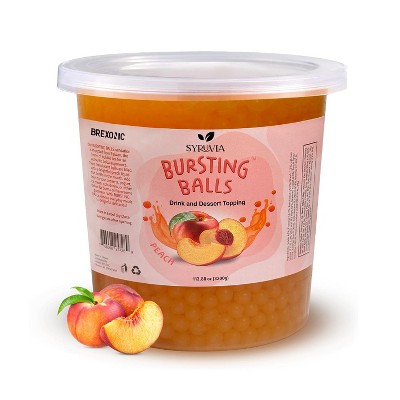 Syruvia Peach Popping Boba Pearls – 7 lb