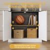 5-Tier Tall Adjustable Bookcase, Roman Column Bookshelf with Led Light - 4 of 4