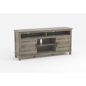 TV Stand for 63Inch TV, Semi-Open Double Door Cabinet with Adjustable Shelves, 8 Storage Compartments for Living Room, Bedroom - 1 of 1