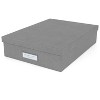 Bigso Oskar Fiberboard Label Frame Document Letter Box - File Organizer Box for Paperwork - Document Storage with a Lid - 3 of 4