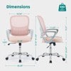 NicBex Home Office Desk Chair,Ergonomic Office Chair with Adjustable Foot Ring,Mesh Office Chair with Fixed Handrail for Studying Room,Bedroom - 3 of 4
