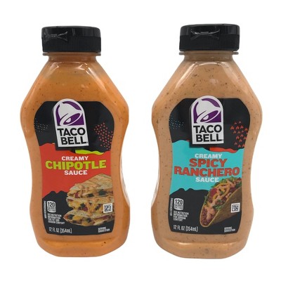 Taco Bell Spicy Rancheo and Chipotle Sauce, 12 Ounce