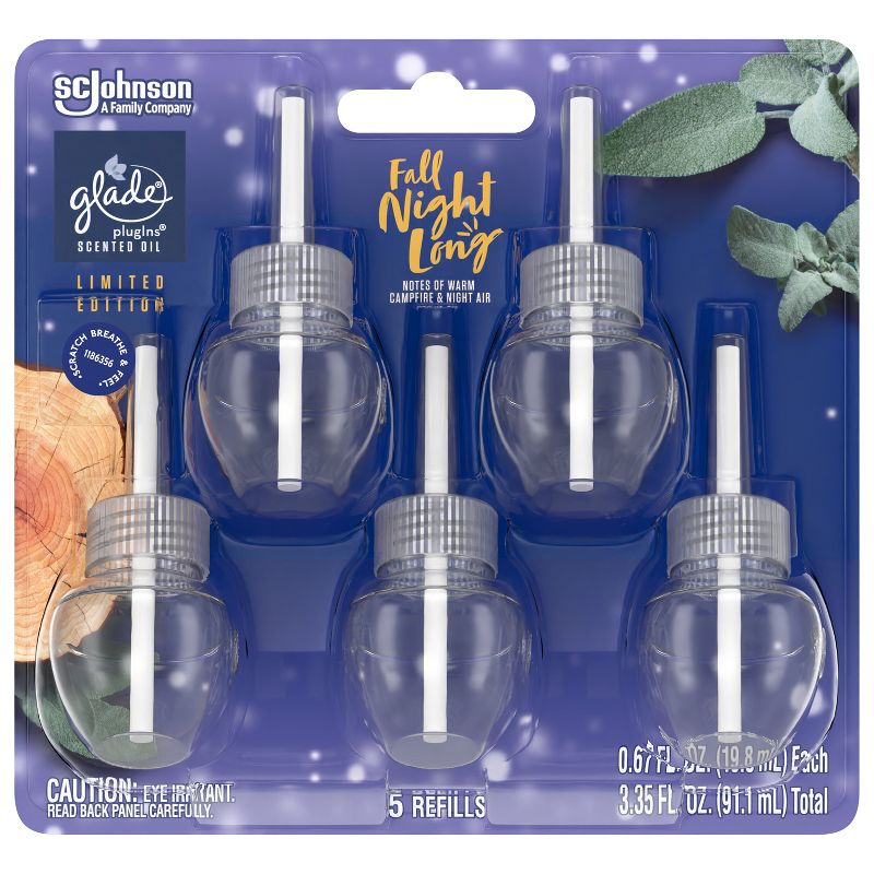 Glade PlugIns Scented Oil Air Freshener Refill - Fall Night Long - 3.35oz/5pk, 5 of 16