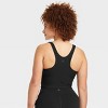 Women's Everyday Soft Light Support Ribbed Square Neck Cropped Sports Bra - All In Motion™ - 4 of 4
