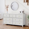 7 Dresser for Bedroom, Modern Tall Drawer Dresser with Storage, Wooden Closet Dressers Chest of Drawers, White - 2 of 4