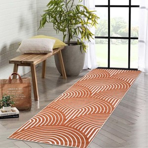 TROPOW  Machine Washable Rug Modern Abstract Low Pile Rugs Non Slip Non Shedding Rug Contemporary Lines Indoor Carpet for Bedroom Living Room - 1 of 4