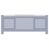 vidaXL Radiator Cover with Top Shelf, Hide Cluttered Pipes, MDF, 55.5-80.7''x7.5''x32.1'', Gray - 4 of 4
